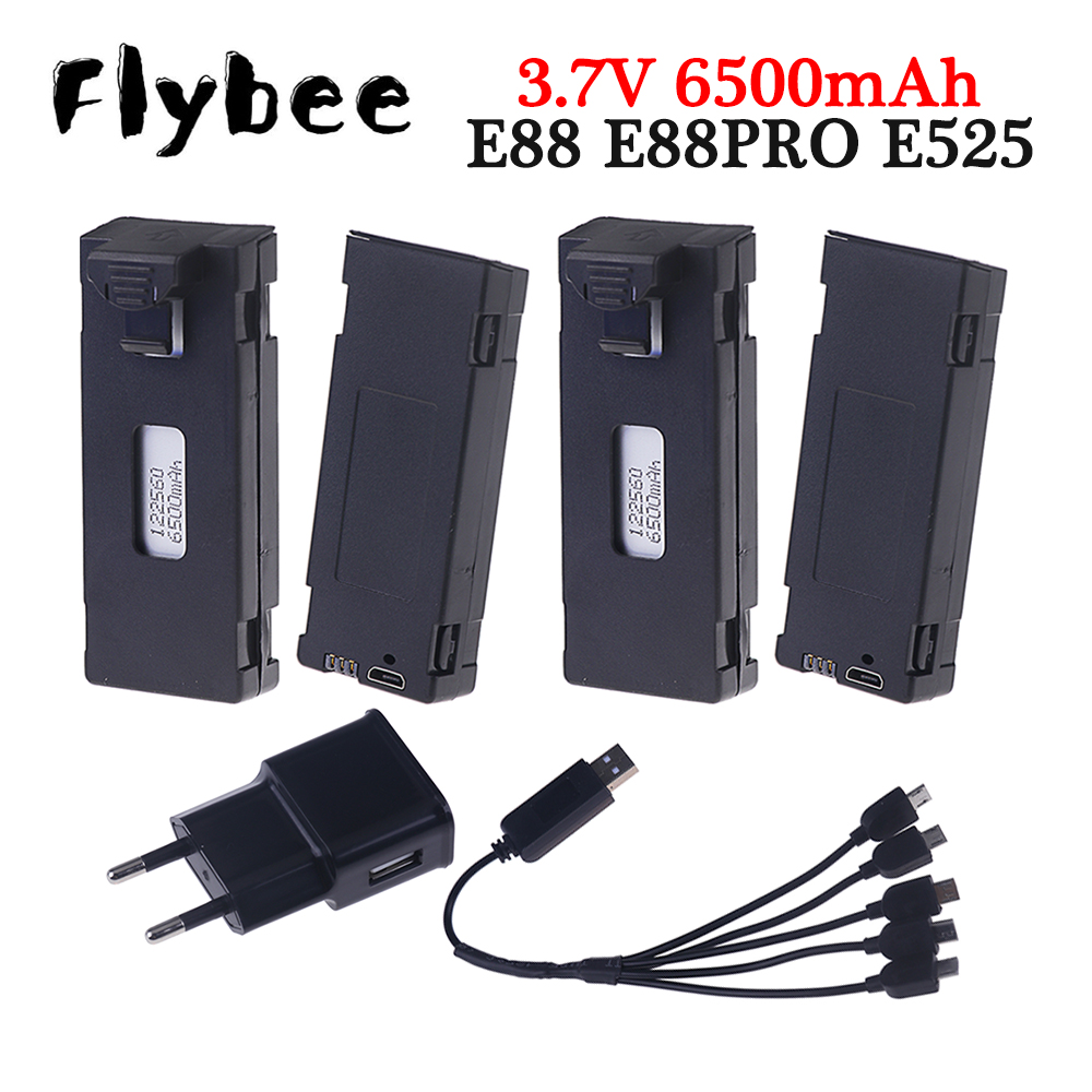 Rc Drone E88 - Rechargeable 3.7V 6500mAh Battery an Charger