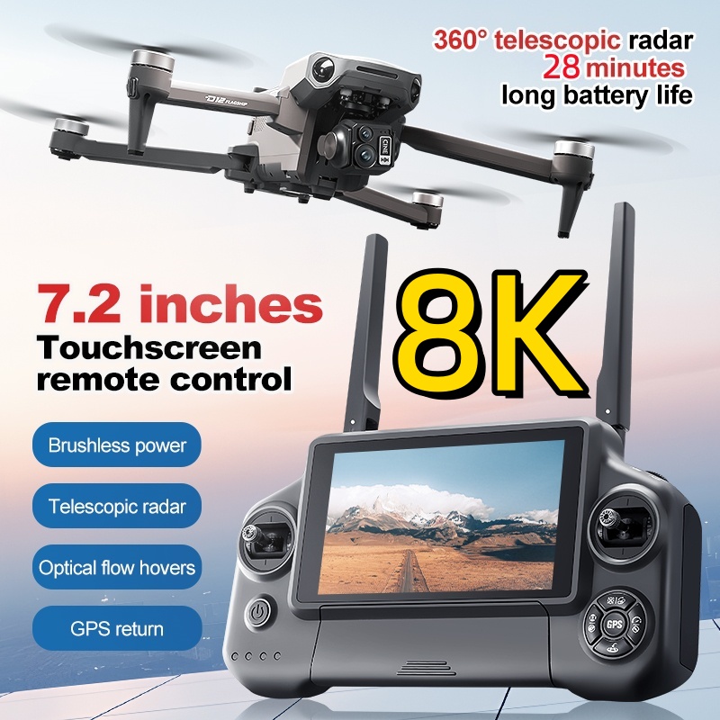 8K 3 Axis Gimbal Brushless 7.2 - Drone Rc Helicopter With Camera ulasan dan harga
