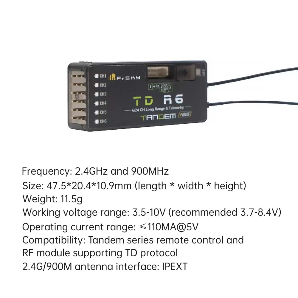 FrSky TD R6 Receiver 2.4G 900M - Frsky Receiver Module ulasan dan harga