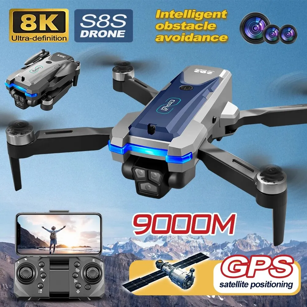 S8S GPS Drone 5G Wifi 8K HD Du - Nano Quad Fpv ulasan dan harga